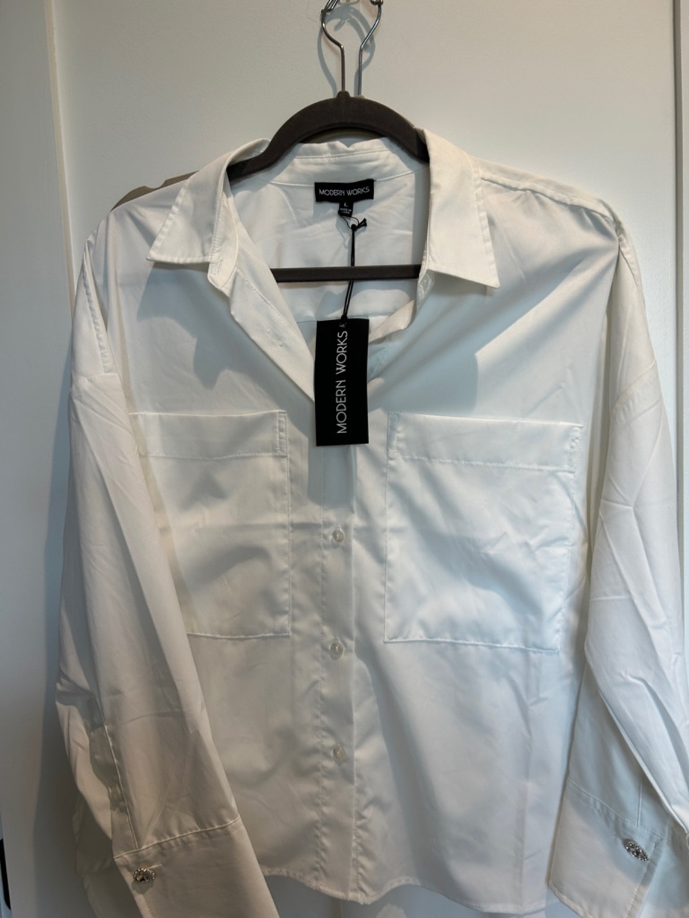 Women’s White Button-Down Shirt